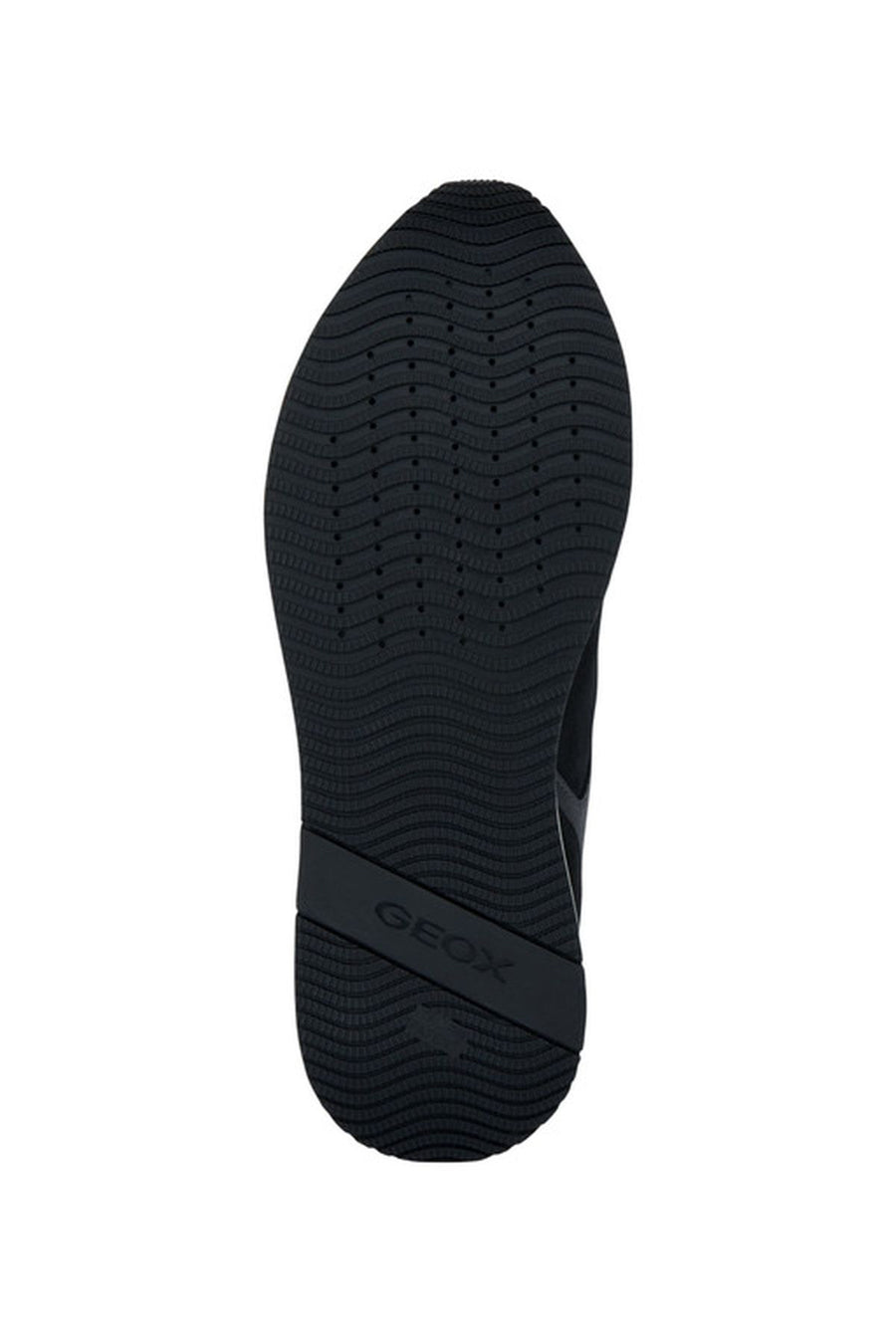 Geox Women's Black Kency Thick Sole Lace-Up Leather Sneaker