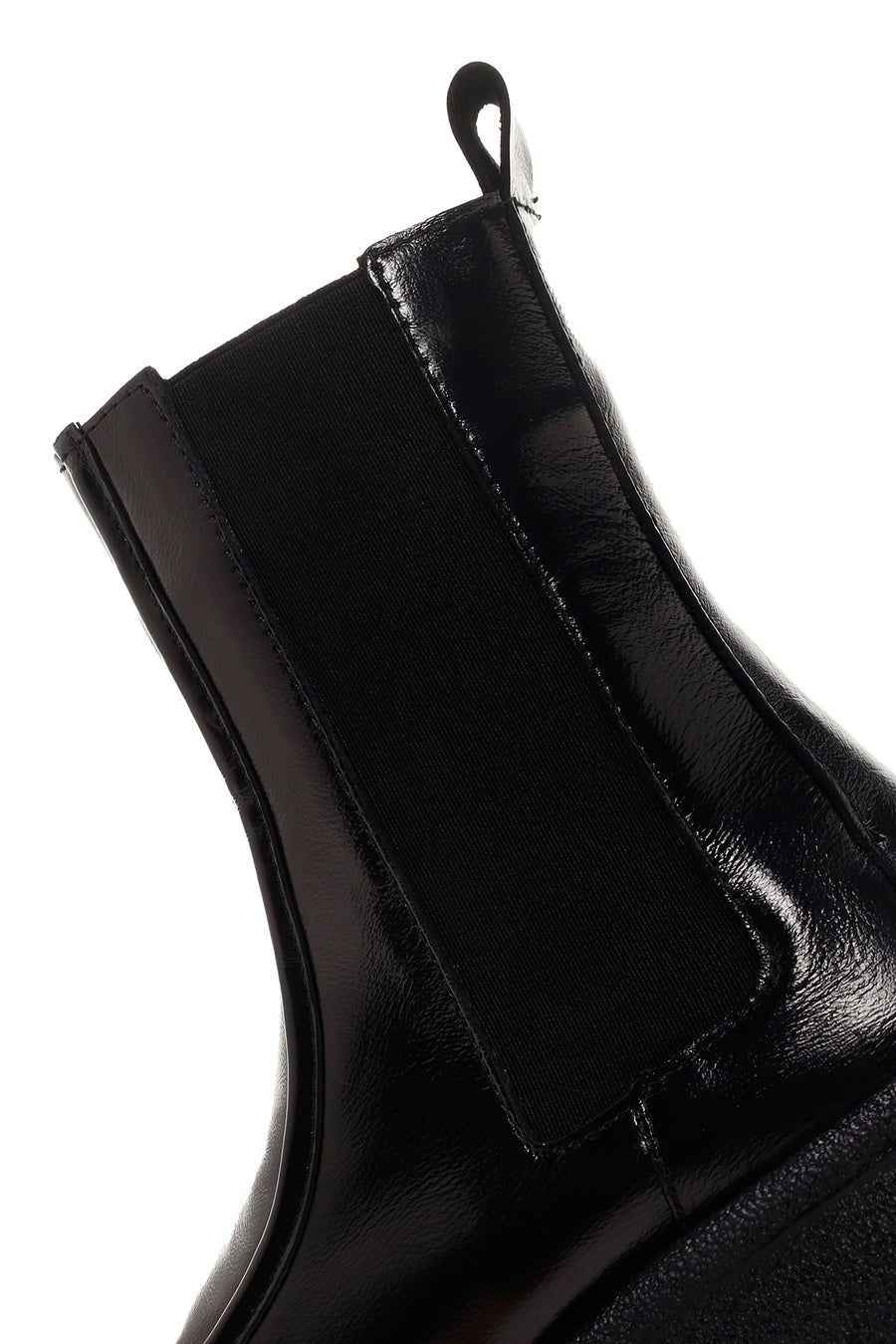 Woman Black Patent Leather Leather Chelsea Boots