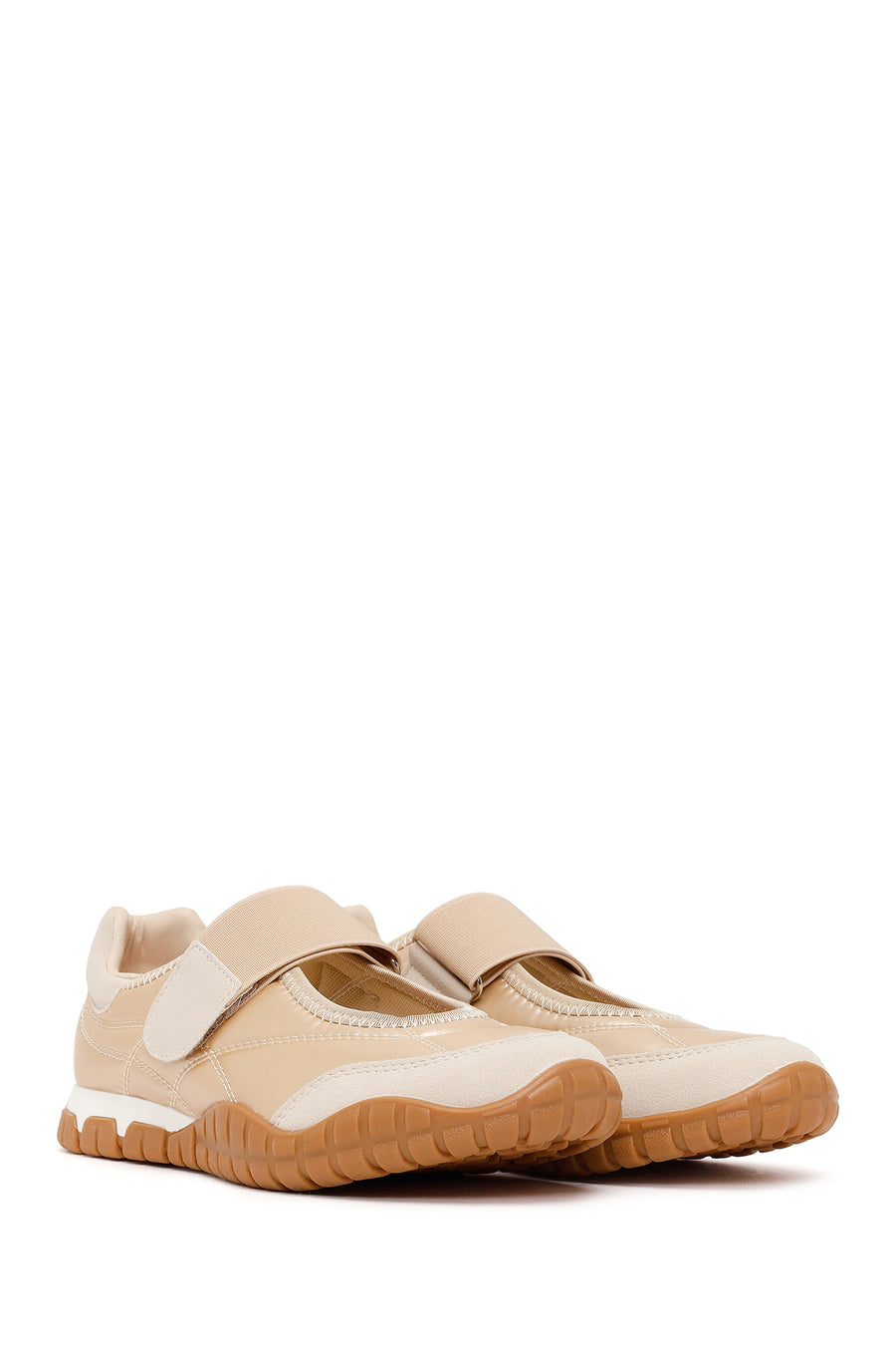 Woman Gold-Banded Sport Ballerine Shoes