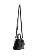 Women's Black Long Strap Handbag with Accessory Detail | Derimod