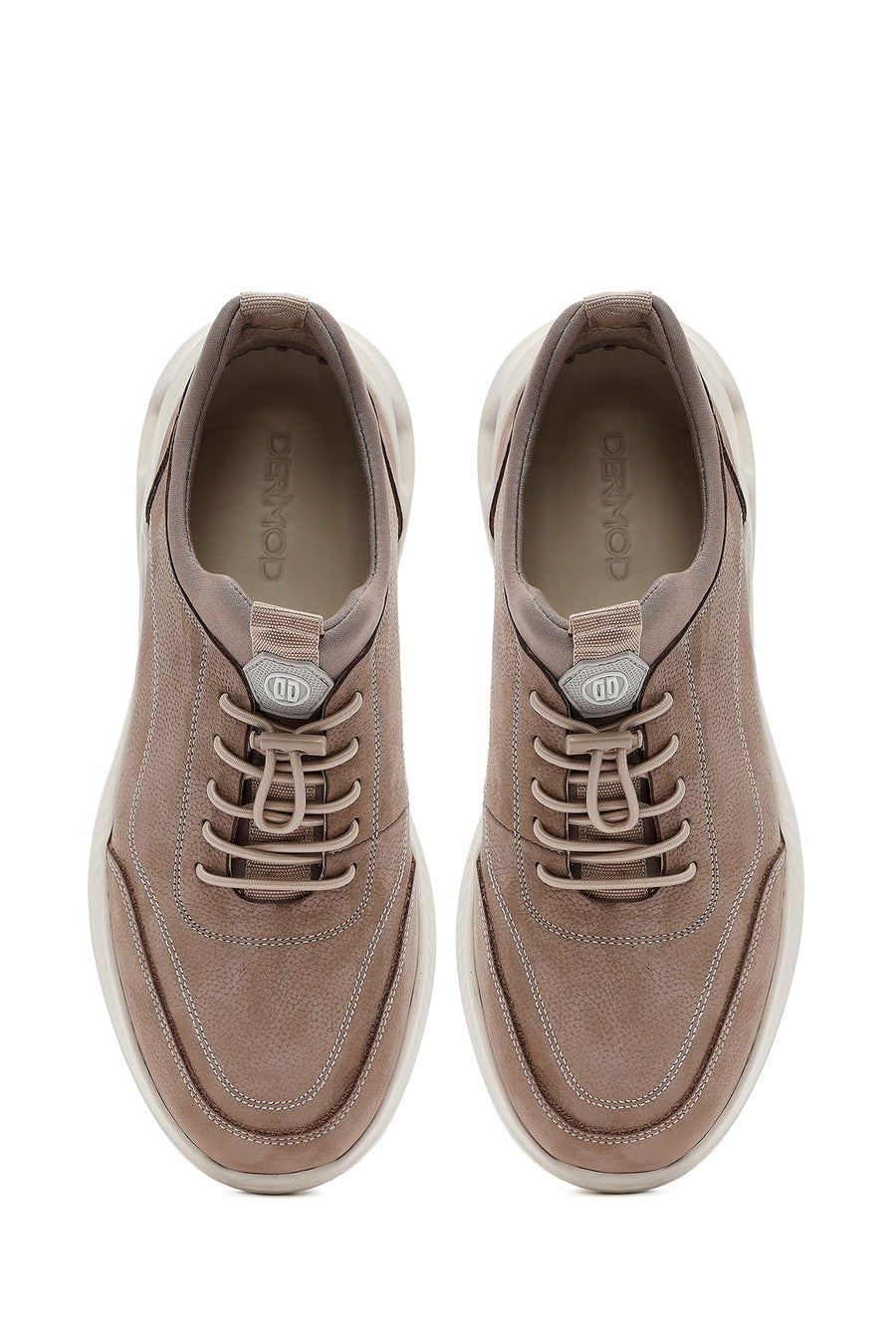 Men's Mink Lace-Up Nubuck Leather Sneaker