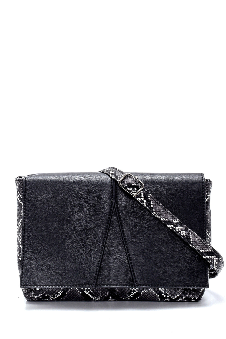 Women's Snakeskin Pattern Detailed Shoulder Bag 20WBD262914 | Derimod