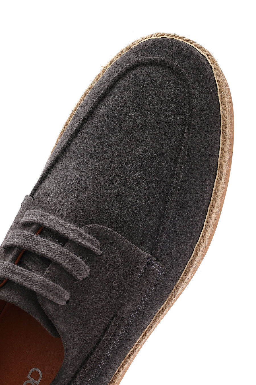 Men's Gray Lace-up Suede Leather Casual Shoes