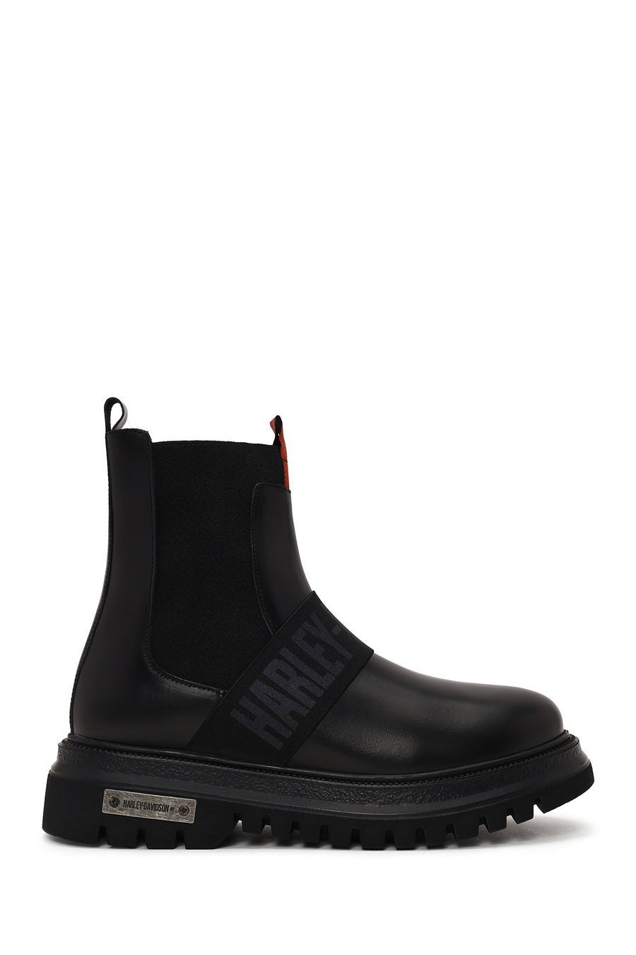 Harley Davidson Male Black Polperro Leather Chelsea Boots 021M100557 | Derimod