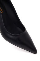 Kadın Siyah İnce Topuklu Deri Stiletto | Derimod