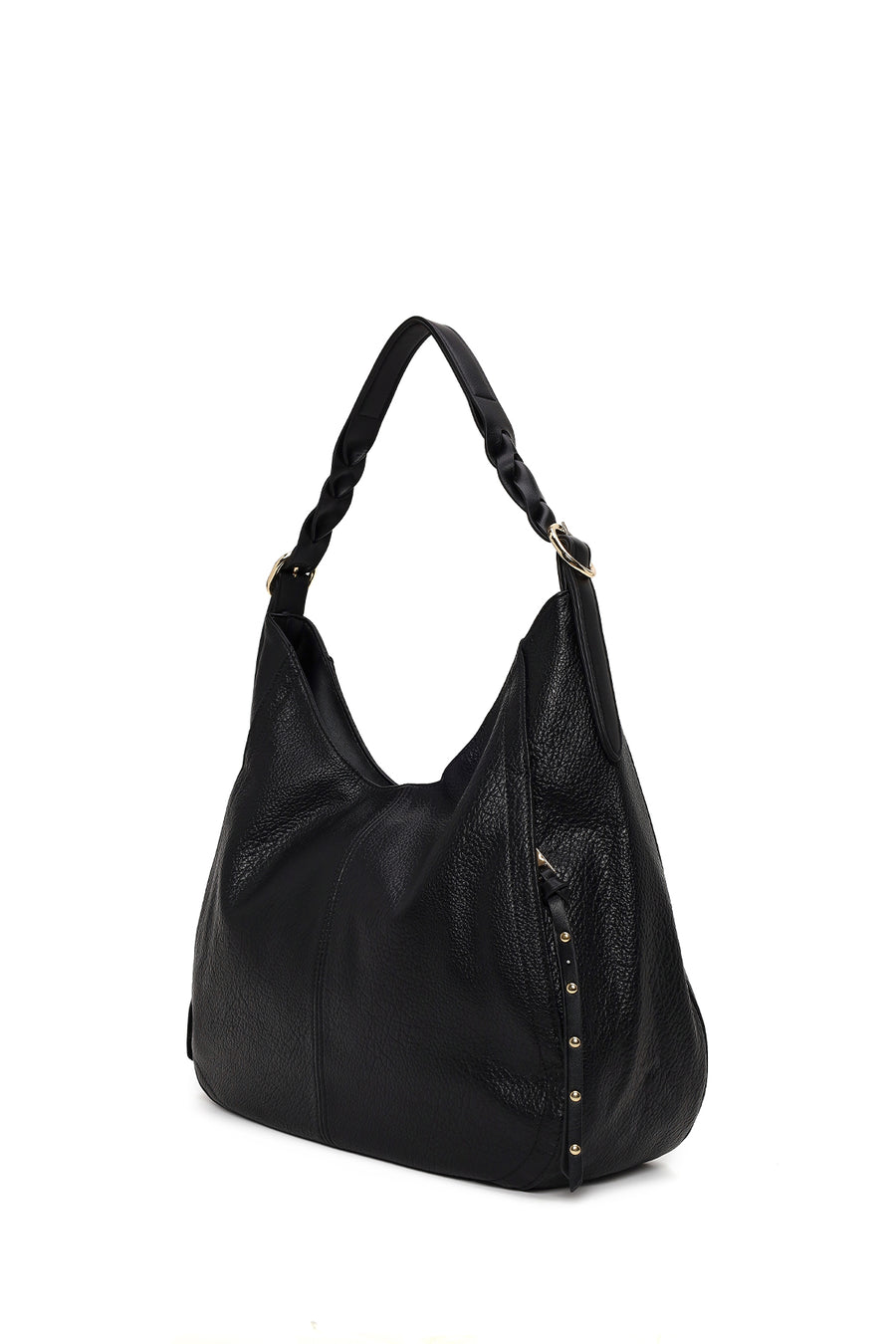 Woman Black Long-Strap Shoulder Bag