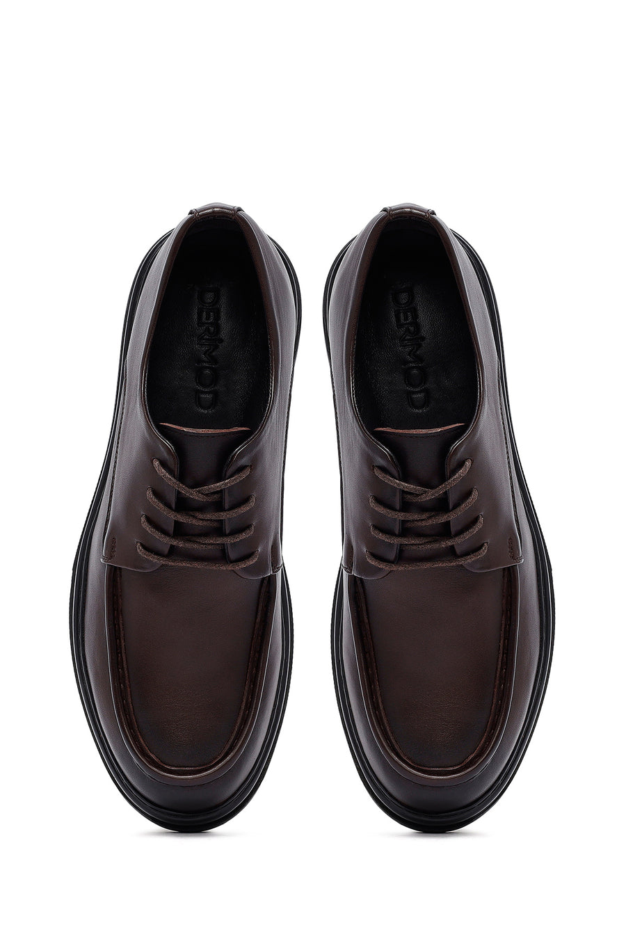 Male Brown Lace-up Leather Casual Shoes