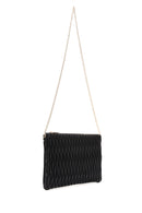 Women's Black Long Chain Strap Printed Clutch Bag | Derimod