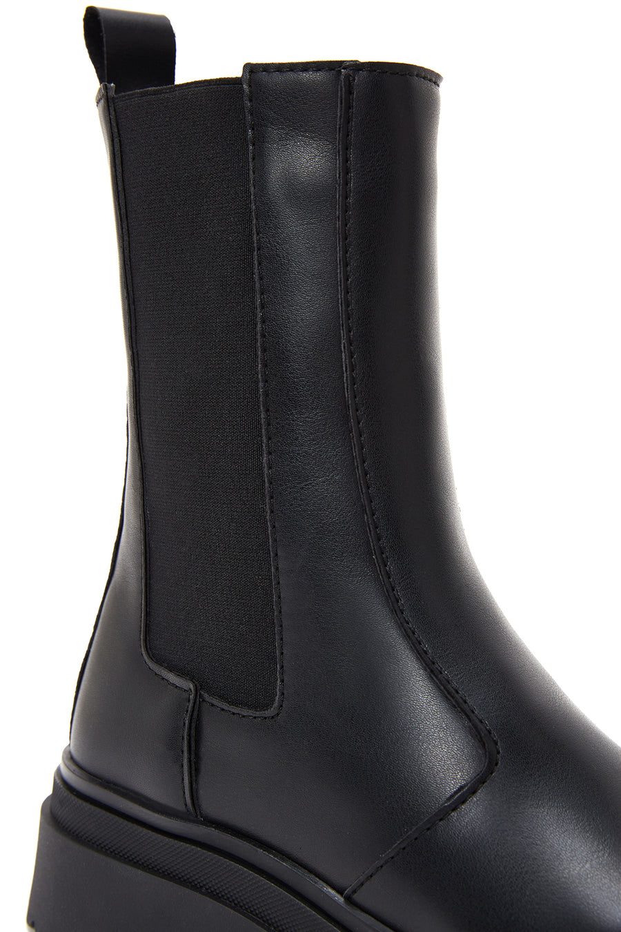 Women's Black Thick Soled Chelsea Boots