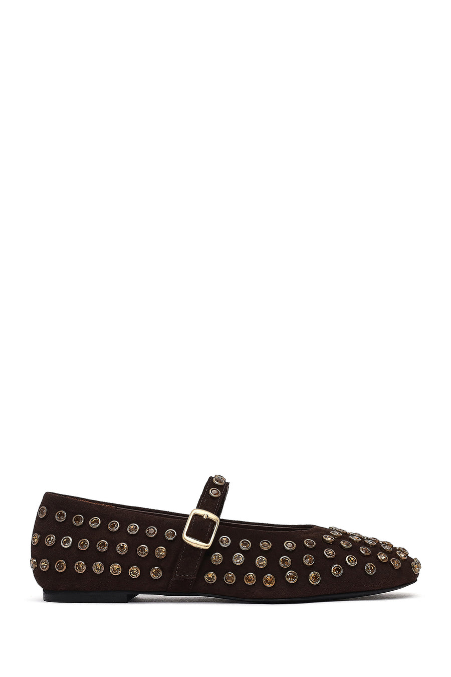 Kadın Kahverengi Taşlı Deri Babet AF160000DK | Derimod