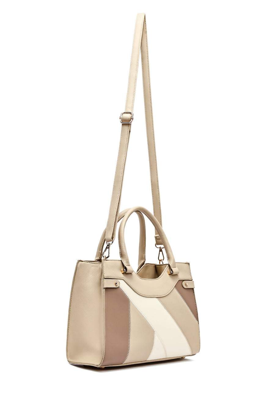 Women Beige Long Strap Classic Sleeve Bag