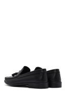 Men's Black Tasseled Leather Casual Loafer | Derimod