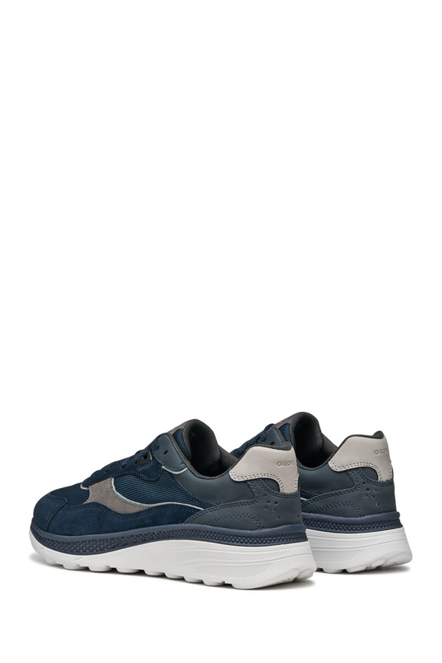 Geox Men's Navy Blue U Spherica Active X1 A - Mes + Water Laced Suede Sneaker