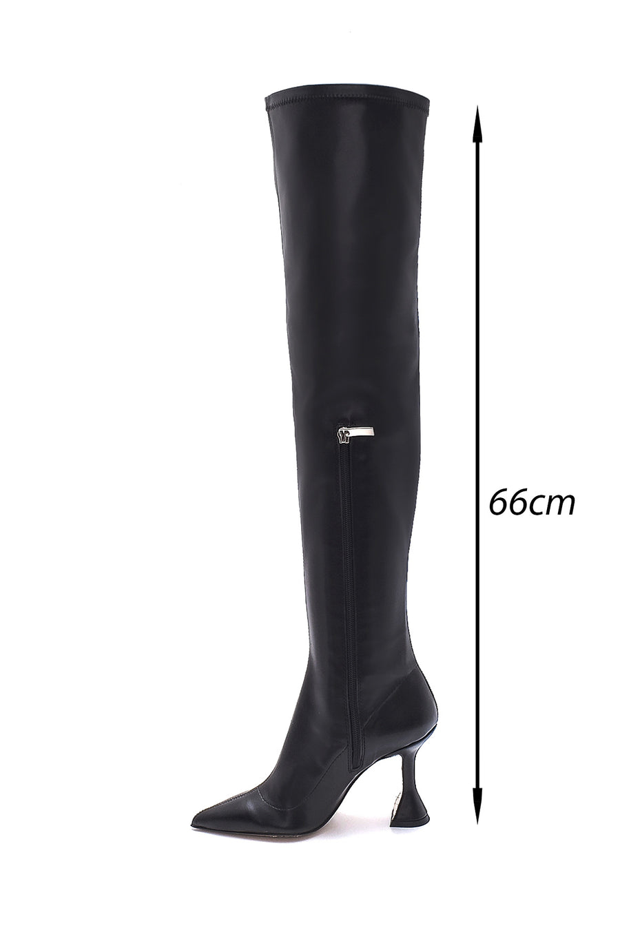 Women's Leather Goblet Heeled Boots