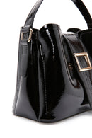 Women's Black Patent Leather Handbag | Derimod