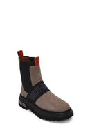 Harley Davidson Woman Mink Nefud Thick-Soled Leather Chelsea Boots | Derimod