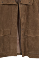 Florida-X Kadın Vizon A-Form Süet Deri Ceket | Derimod