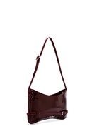 Women's Claret Red Patent Leather Shoulder Bag | Derimod