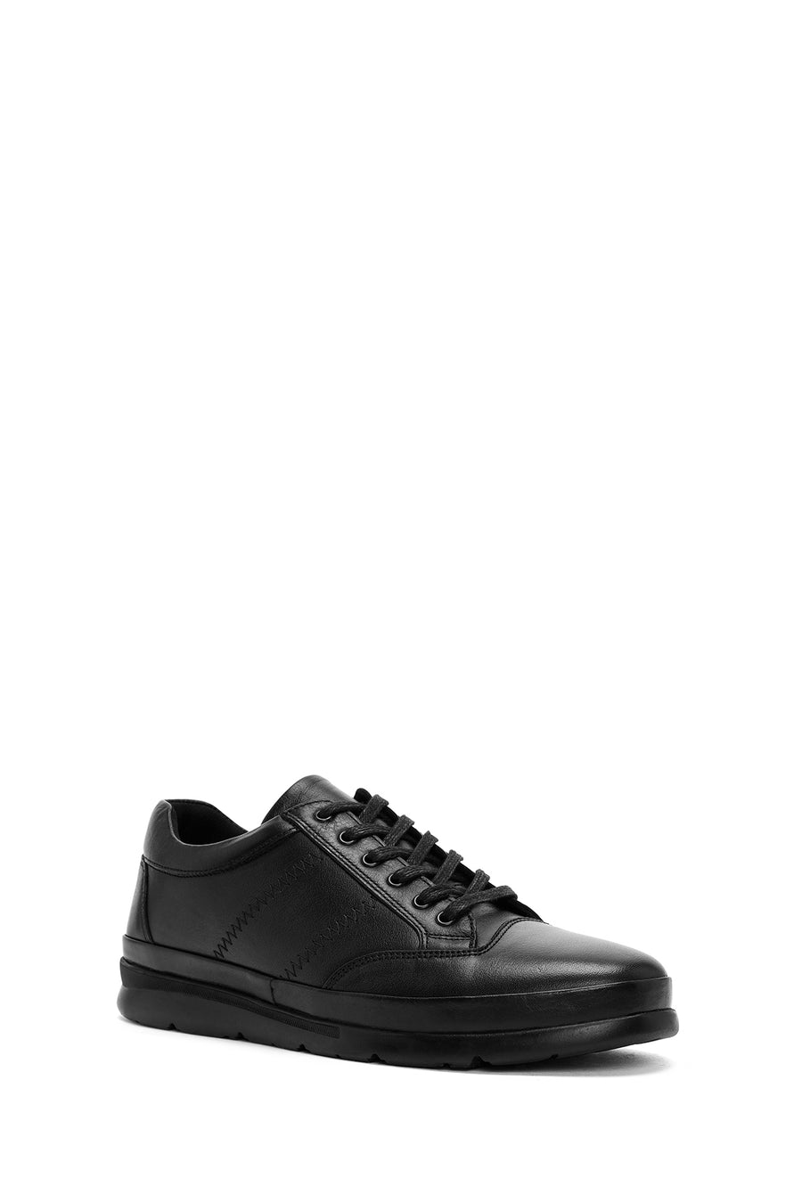 Men's Black Lace Up Leather Casual Shoes