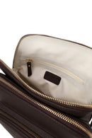 Woman Brown Leather Backpack | Derimod