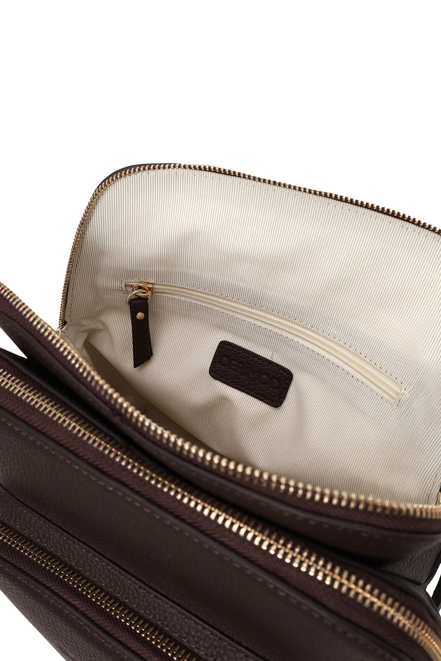 Woman Brown Leather Backpack