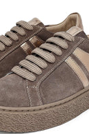 Kadın Vizon Bağcıklı Süet Deri Sneaker | Derimod