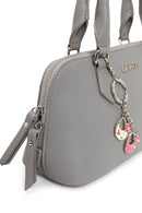 Woman Gray Long-Strap Charmed Shoulder Bag | Derimod