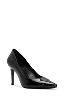 Women's Black High Thin Heel Patent Leather Stiletto | Derimod