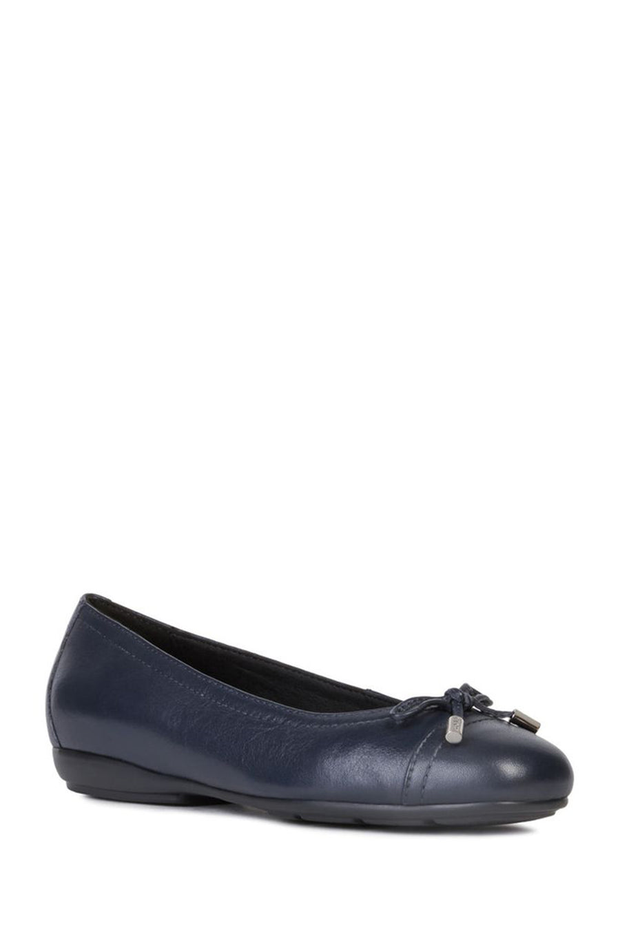 Geox Women's Navy Blue Annytah Leather Ballerinas