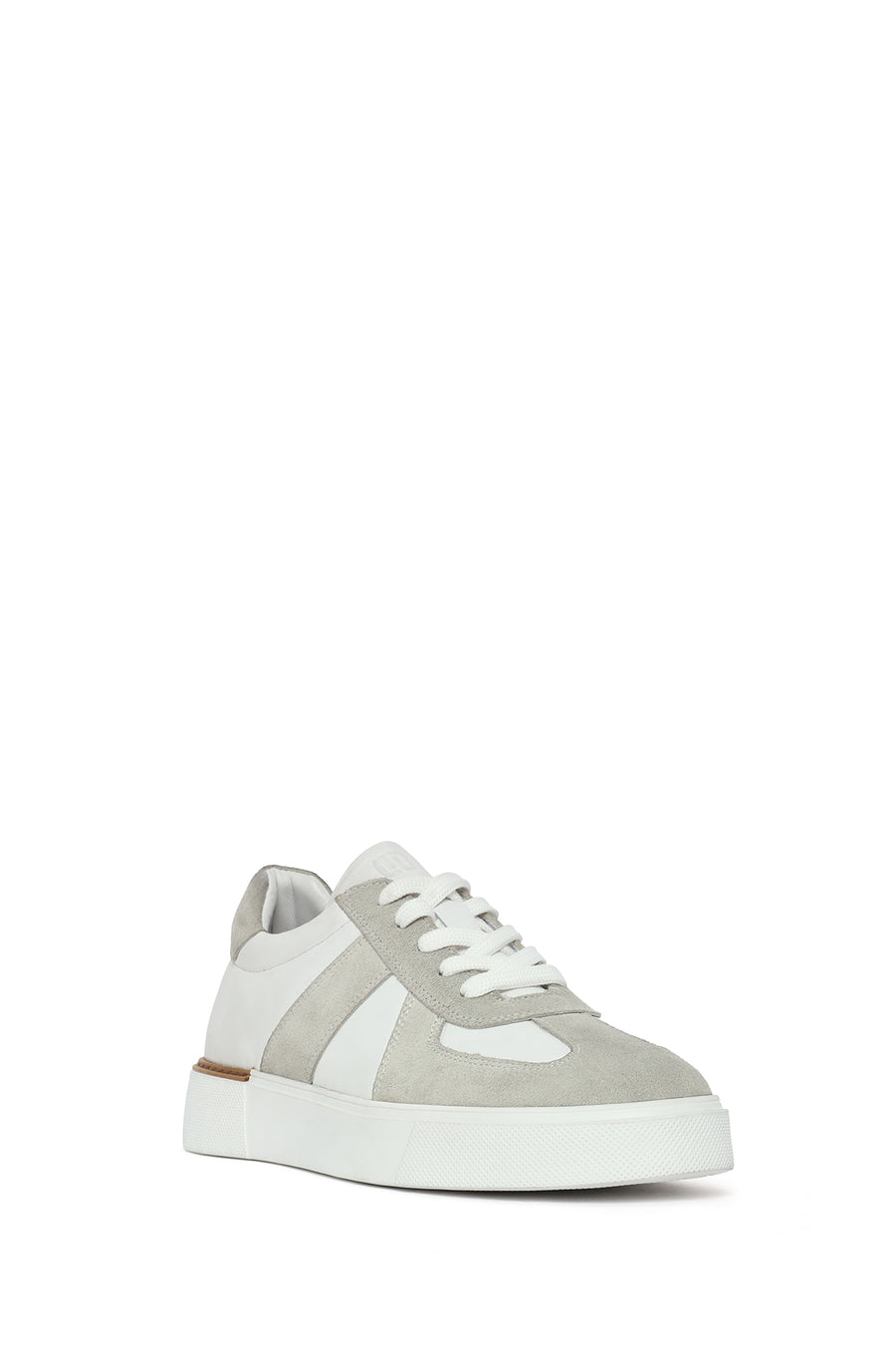 Erkek Beyaz Bağcıklı Deri Sneaker