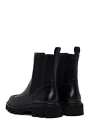 Women's Black Leather Chelsea Boots | Derimod