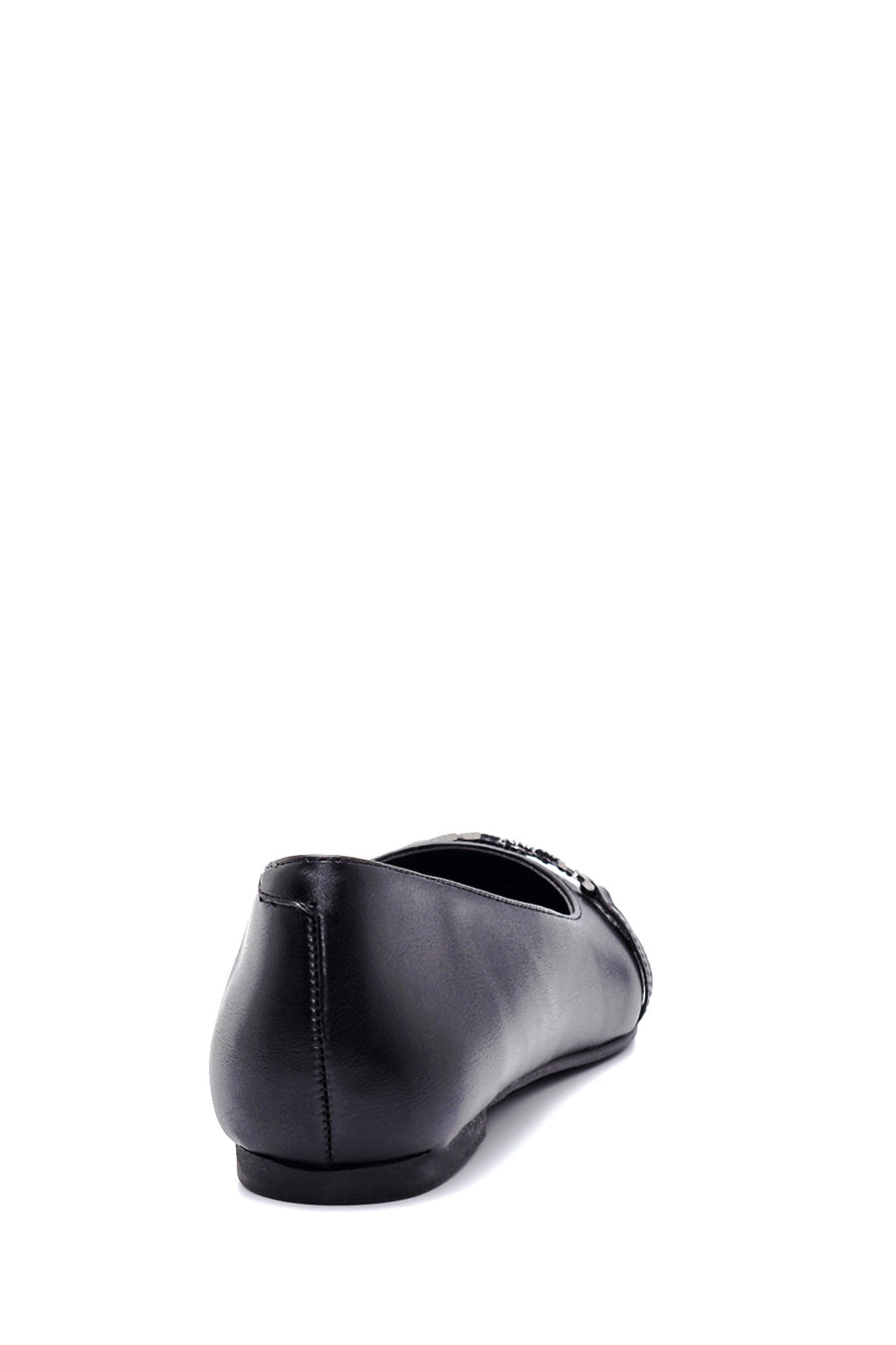 Women's Black Buckle Ballerinas