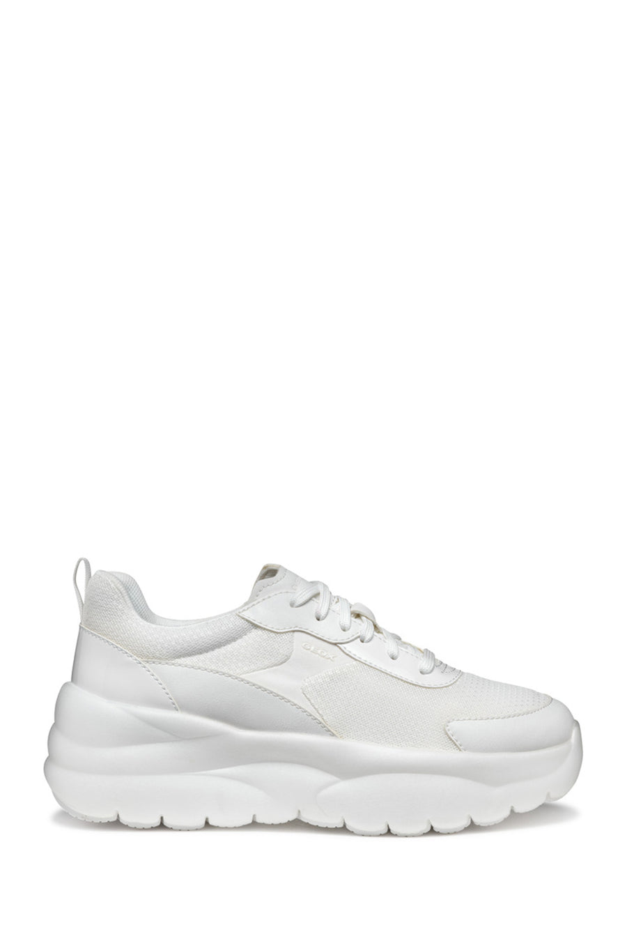 Geox Kadın Beyaz D Xtors D - Mesh + Geobuck Bağcıklı Kalın Tabanlı Sneaker D551FD01454C1000 | Derimod
