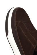 Male Brown Thick-Soled Nubuck Leather Sneaker | Derimod