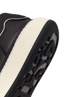 Erkek Siyah Kalın Tabanlı Deri Sneaker | Derimod