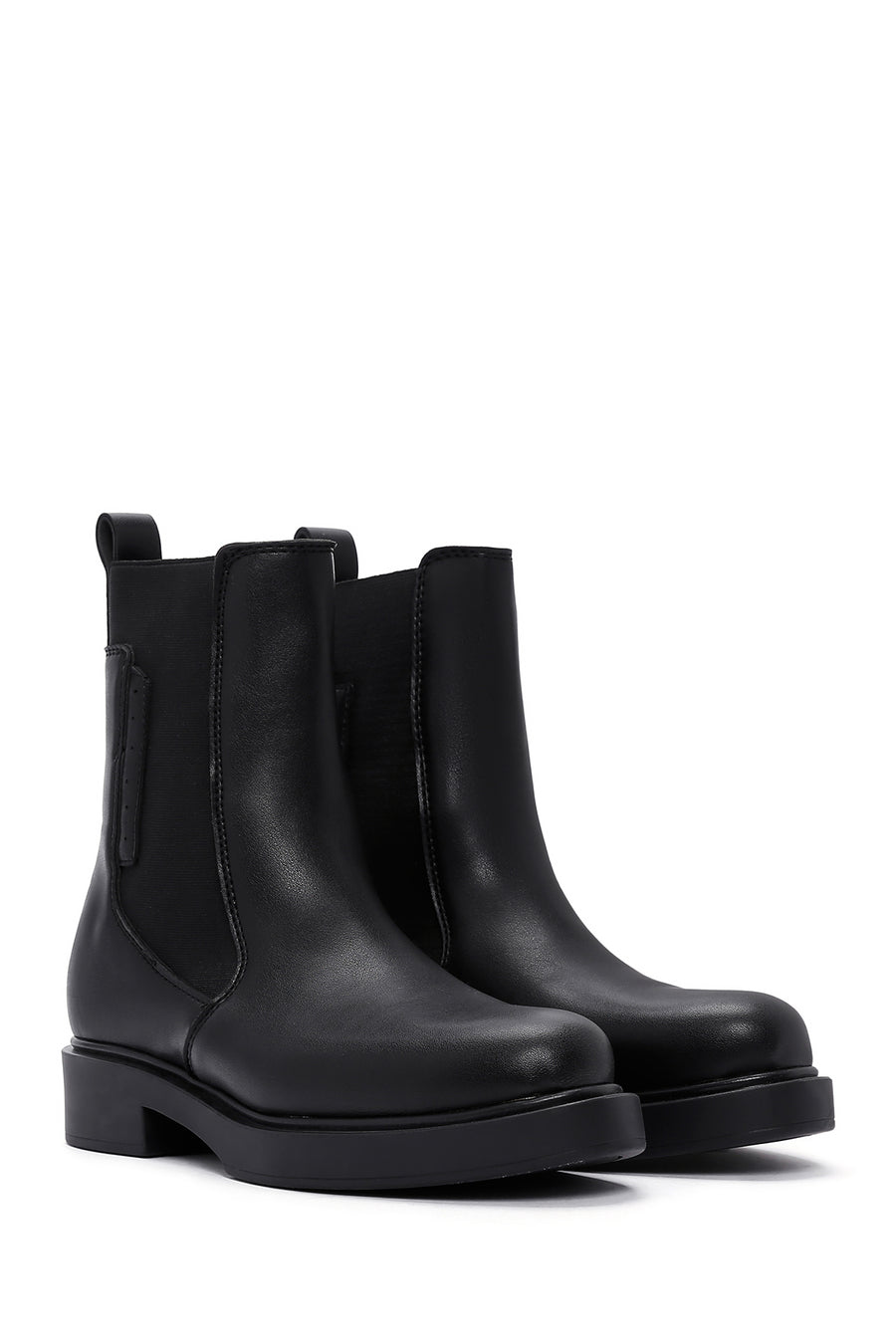 Women's Black Thick Soled Chelsea Boots
