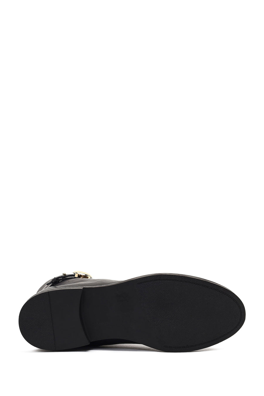 Women's Black Zippered Leather Boots