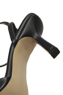 Women's Black Ankle Buckle Thin Heel Sandals | Derimod