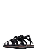 Women's Black Ankle Strap Leather Sandals | Derimod