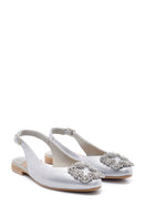 Women's Leather Stone Ballerinas | Derimod