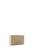 Women's Gold Long Strap Stone Mini Clutch Bag | Derimod