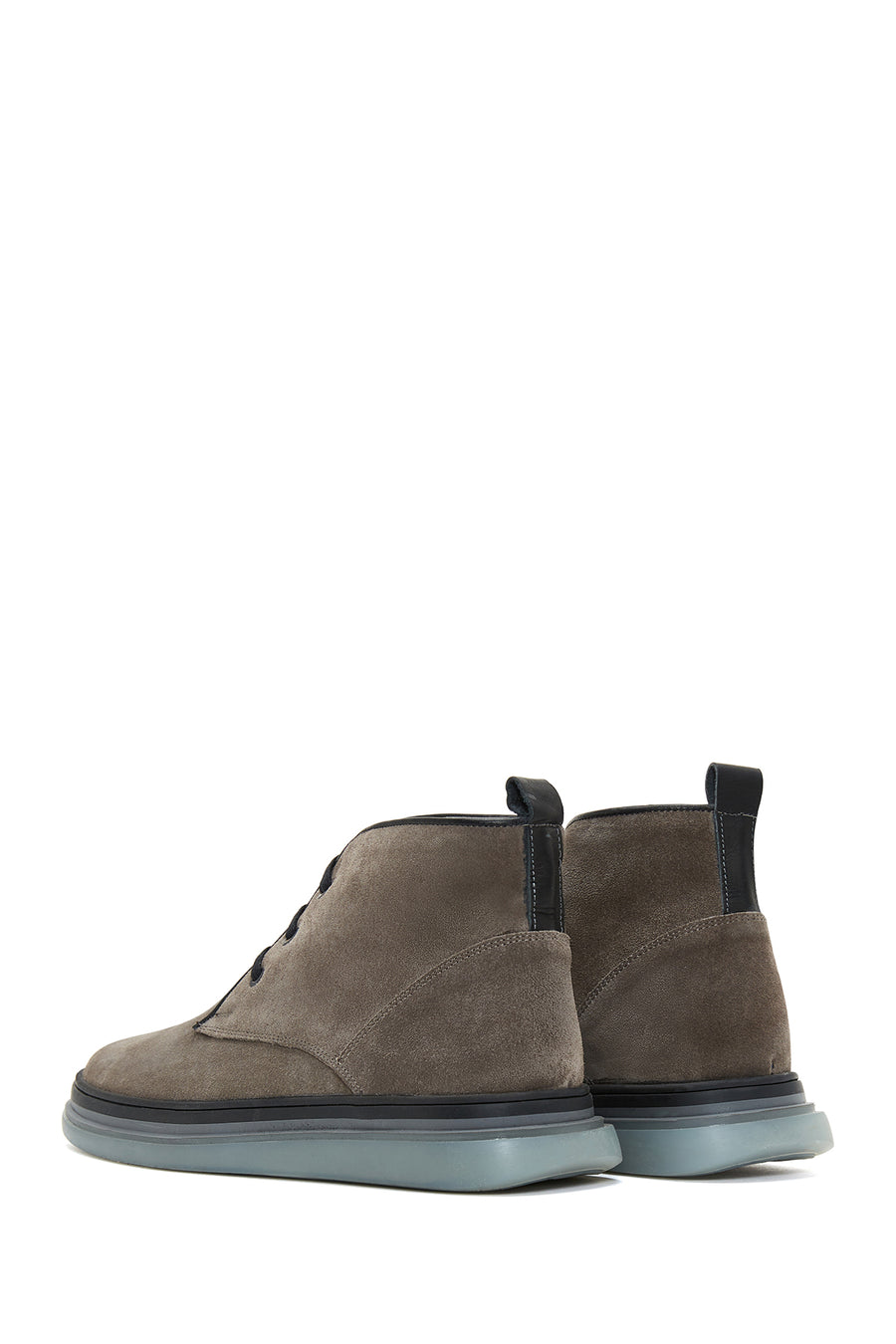 Men's Gray Leather Boots