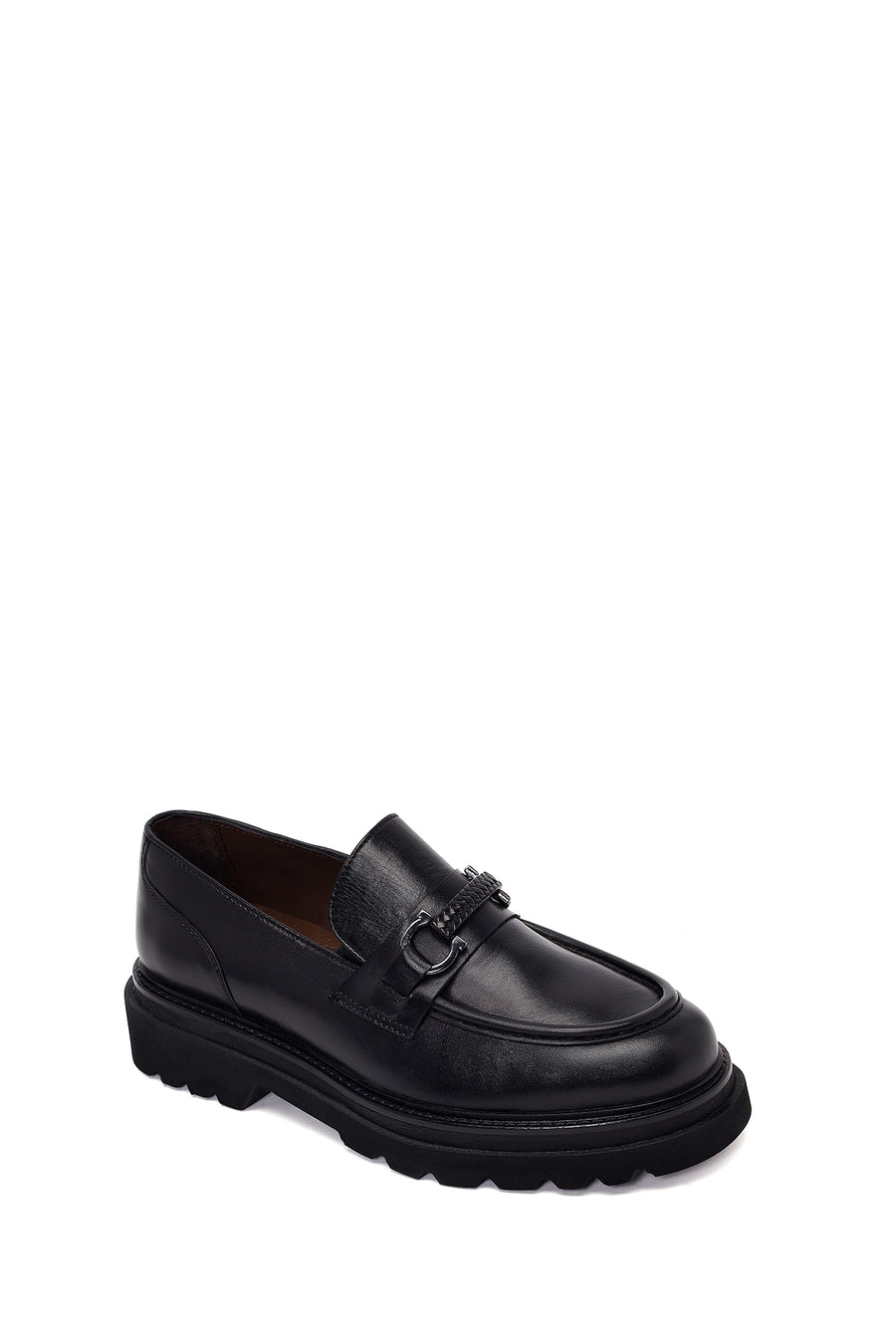 Male Black Leather Casual Loafer