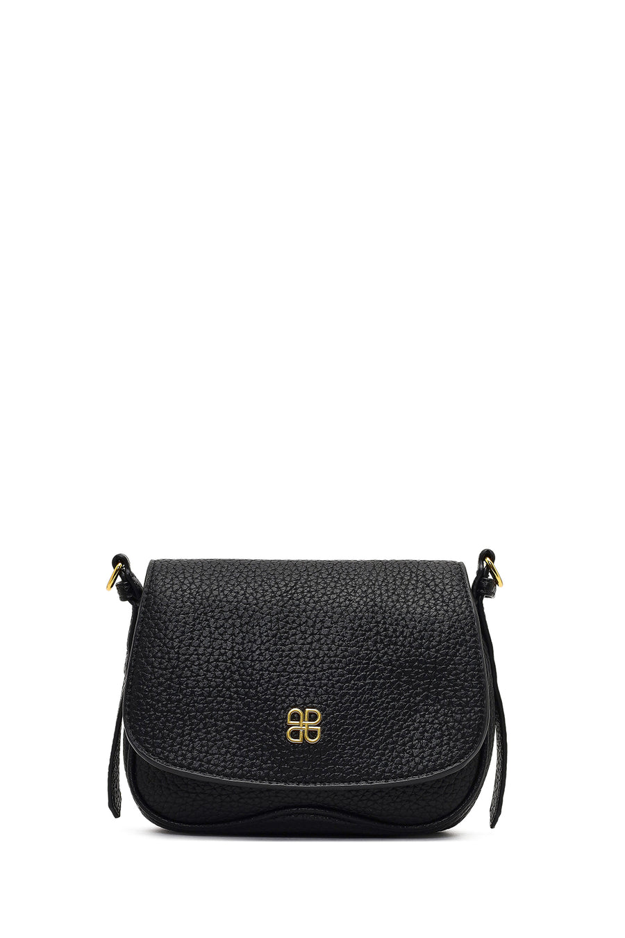 Woman Black Long-Strap Crossbody Bag