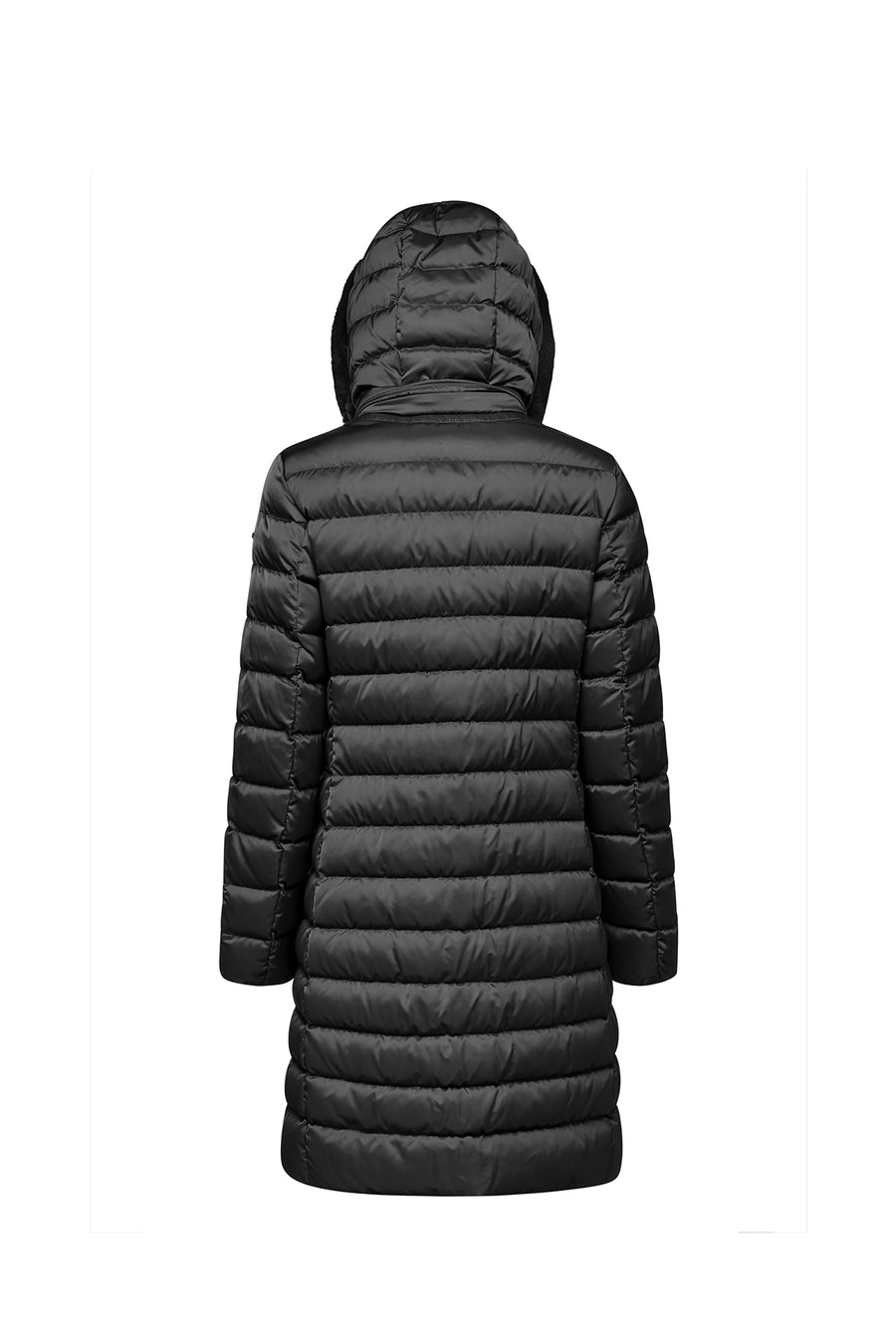 Geox Women's Black W Bettanie Hooded Long Coat