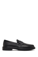 Erkek Siyah Deri Casual Loafer | Derimod