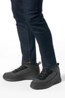 Geox Men Black Lace-Up Fabric Boots | Derimod