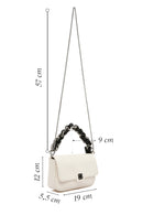 Women's White Long Chain Strap Mini Handbag | Derimod