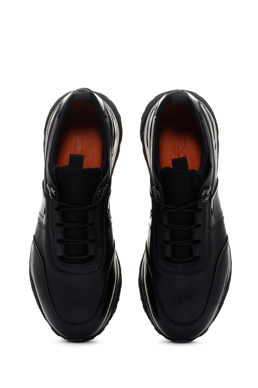 Erkek Siyah Deri Casual Sneaker