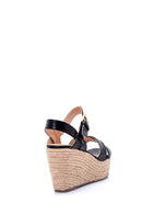 Women's Straw Sole Wedge Heeled Sandals | Derimod